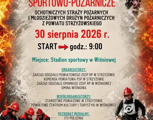 Powiatowe Zawody Sportowo-Pożarnicze w Wiśniowej – OSP Niebylec zaprasza do kibicowania