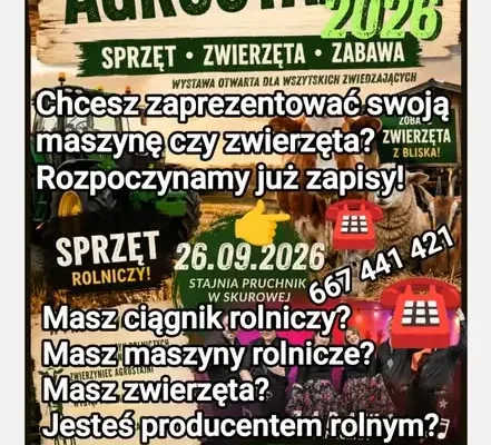 Agrostajnia 2026 w Skurowej – święto rolnictwa i rodzinna zabawa
