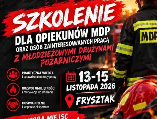 Szkolenie dla opiekunów Młodzieżowych Drużyn Pożarniczych we Frysztaku