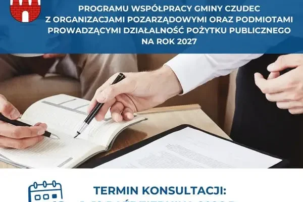Gmina Czudec konsultuje Program Współpracy z NGO na 2027 rok