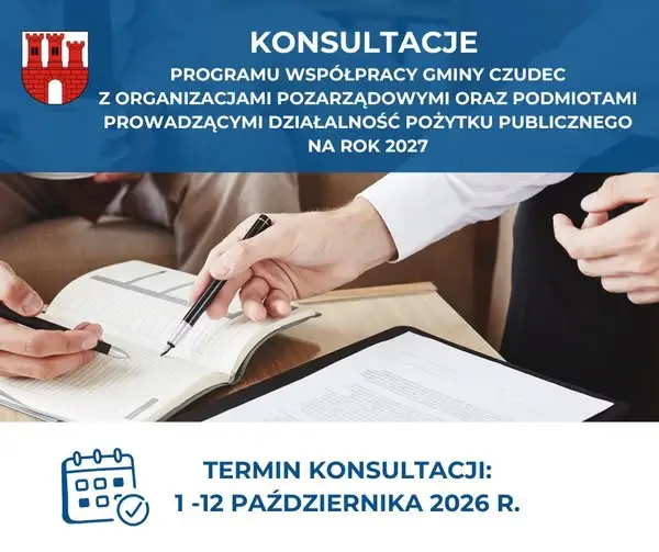 Gmina Czudec konsultuje Program Współpracy z NGO na 2027 rok