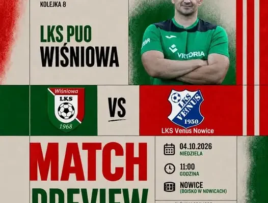 Wiśniowa zagra w Nowicach. Stawką trzy punkty w B-klasie