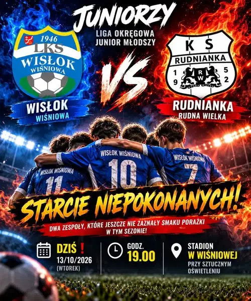 Hit jesieni w Wiśniowej: Wisłok kontra Rudnianka – starcie niepokonanych