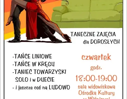 Zmiana terminu zajęć tanecznych dla dorosłych w Wiśniowej
