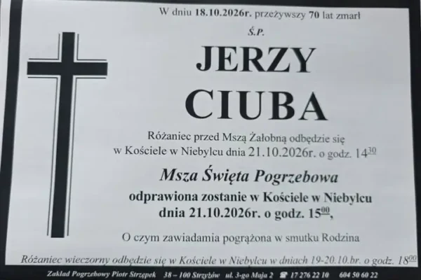 Zmarł druh Jerzy Ciuba – strażak z Niebylca. Msza pogrzebowa 21 października