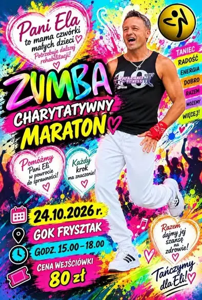 Charytatywny maraton zumby we Frysztaku – tańczymy dla Pani Eli