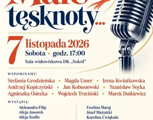 „Małe tęsknoty…” – koncert wspomnieniowy w Strzyżowie już 7 listopada