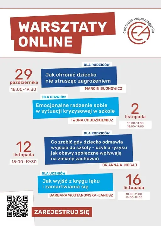 Szkoła Muzyczna w Strzyżowie zaprasza na warsztaty online dla rodziców i uczniów